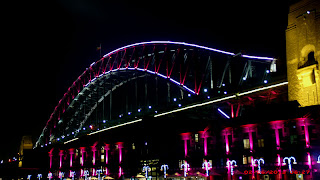 lights on the Sydney Harbour Bridge