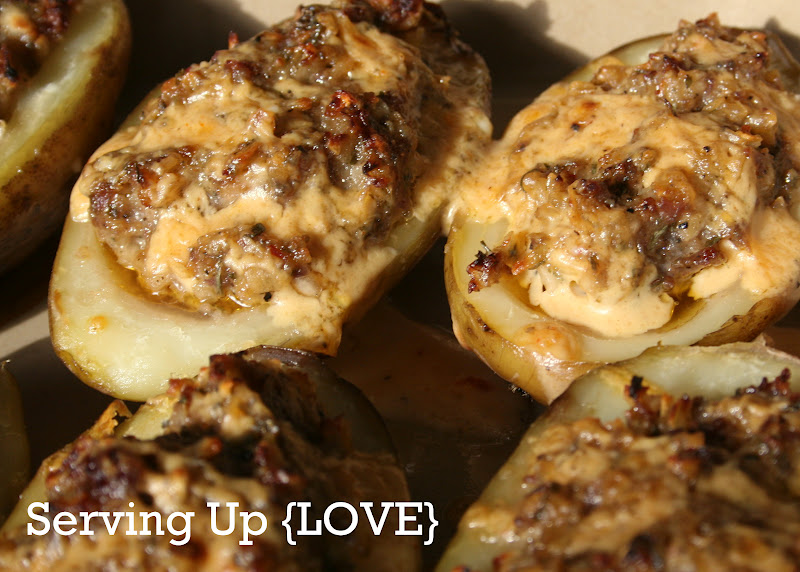 Katherine's Kitchen Serving Up {Entree} Sausage Stuffed Potatoes