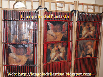 Separe' con decoupage"L' angolo dell' artista