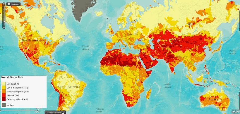 40 Maps That Will Help You Make Sense of the World - Overall Water Risk Around the World