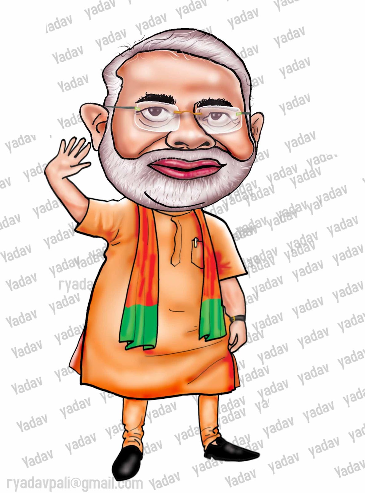 indian caricature: narendra modi caricature