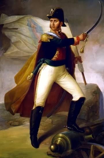 Dibujo del Gral. Juan Aldama de cuerpo entero