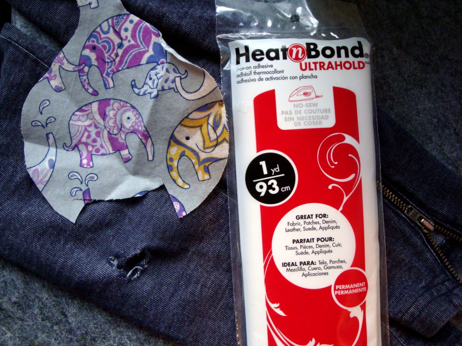 TEXTILE TROLLEY How to patch a hole in the knees of leggings