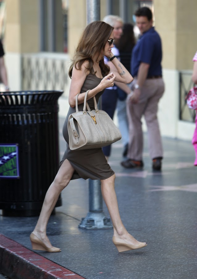 Angelina Jolie looking scarily thin 