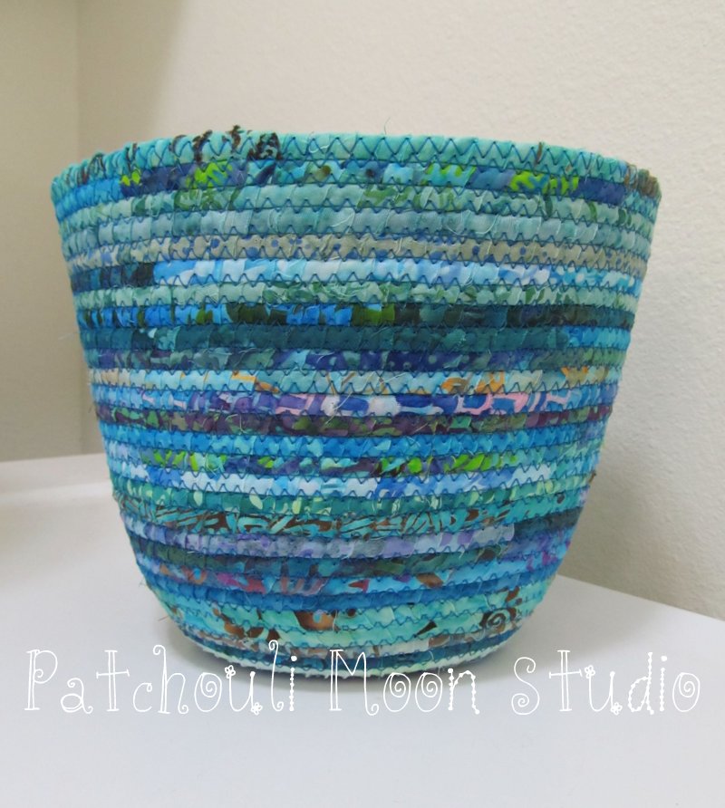 Patchouli Moon Studio Fabric Wrapped Clothesline Bowl/Basket