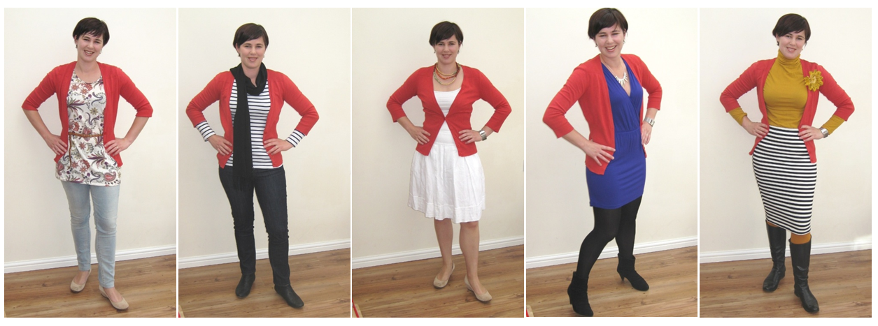 what to wear with burnt orange cardigan