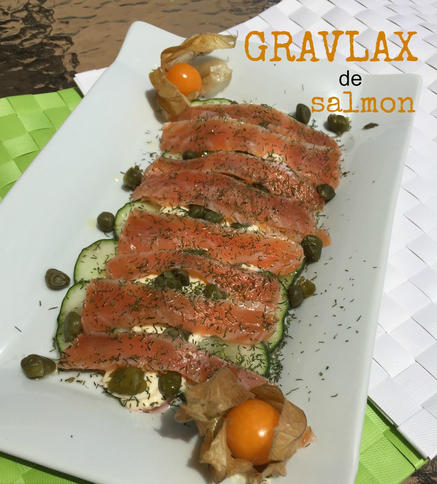 GRAVLAX de SALMON en ENSALADA Cocinando en Mislares