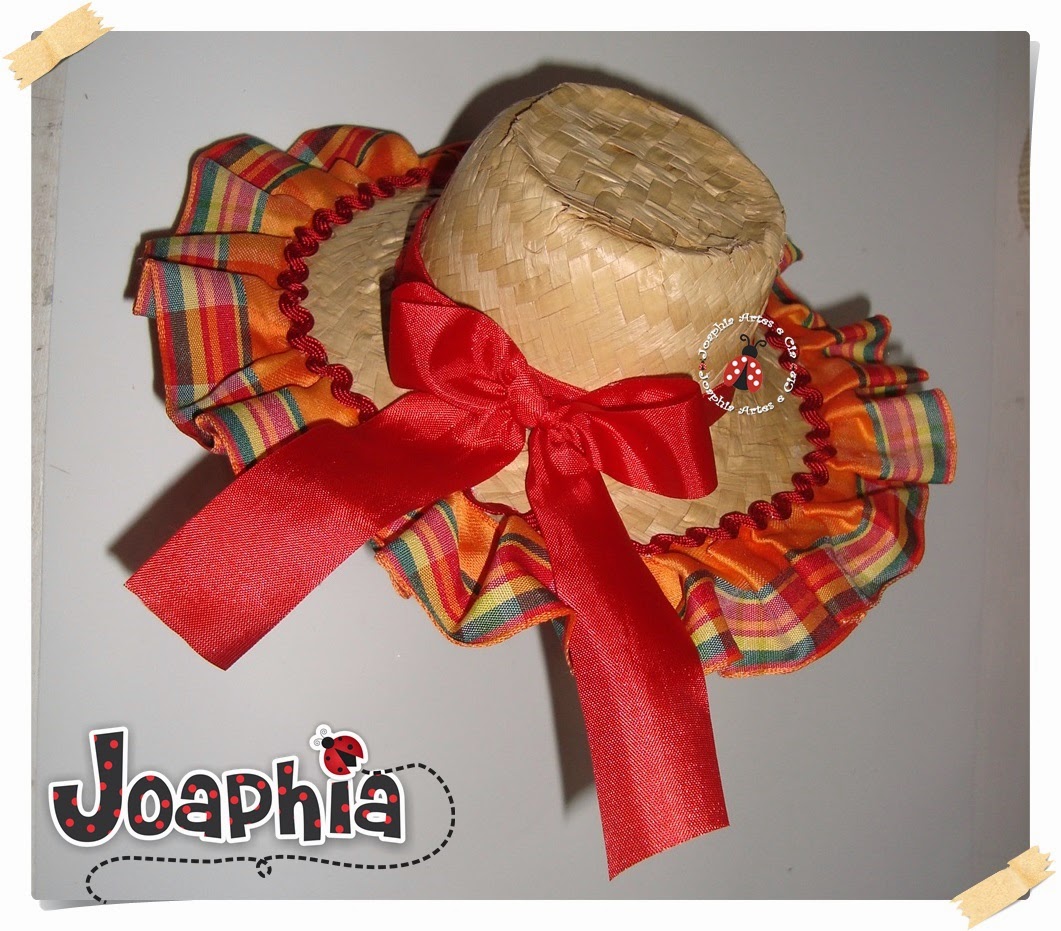 JOAPHIA ARTES E CIA PASSO A PASSO TIARA JUNINA COM CHAPÉU DE PALHA