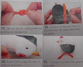 galinha de fuxico - com PAP (DIY)