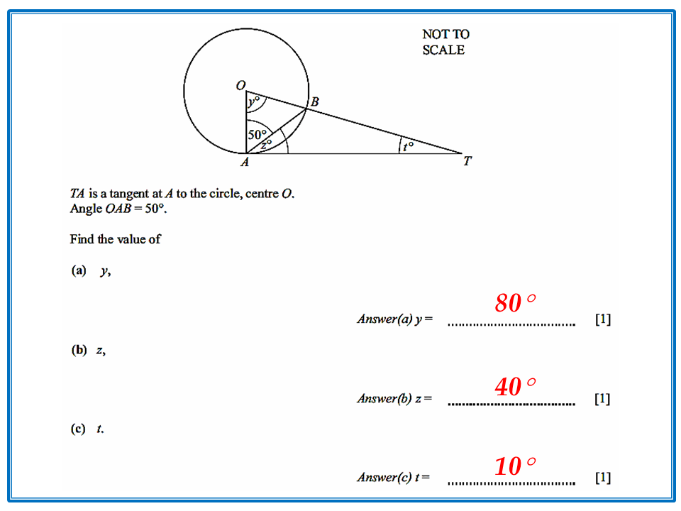 Tangent to a Circle IGCSE at Mathematics Realm