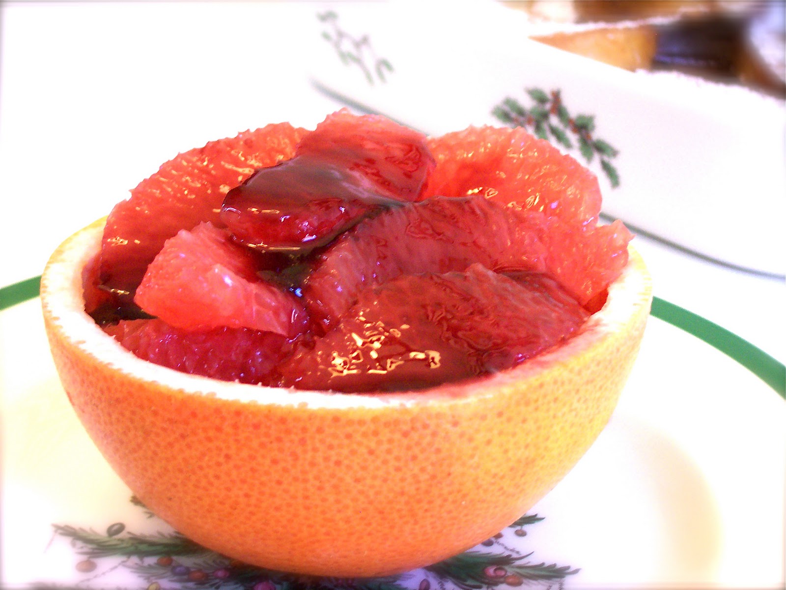 A Cozy Bee Grapefruit Cups In Wine Syrup