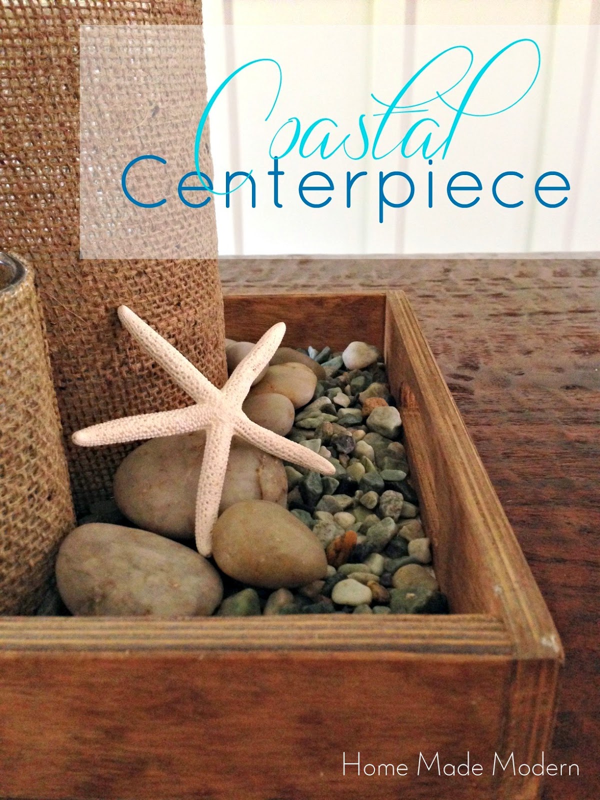 Home Made Modern Tightwad Tuesday Coastal Tray Centerpiece