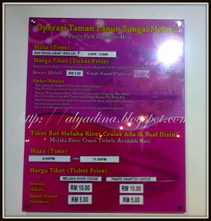 Tiket Taman Lanun Sungai Melaka Ticket Melaka River Pirate Park
