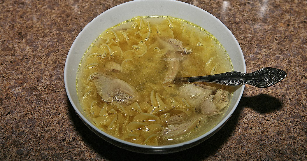 The Shit I Eat Chicken Egg Noodle Soup [Made With Chicken Bullion Cubes]
