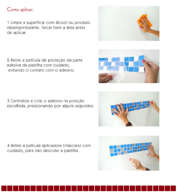 Passo a passo aplicar pastilhas