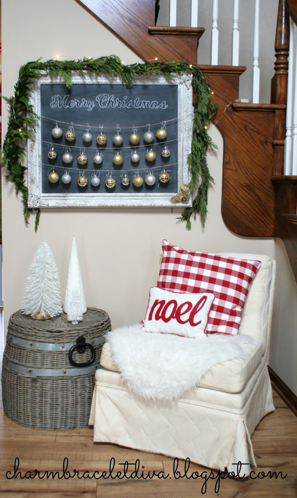 Our Hopeful Home Vintage Chalkboard Christmas Countdown/Advent Calendar