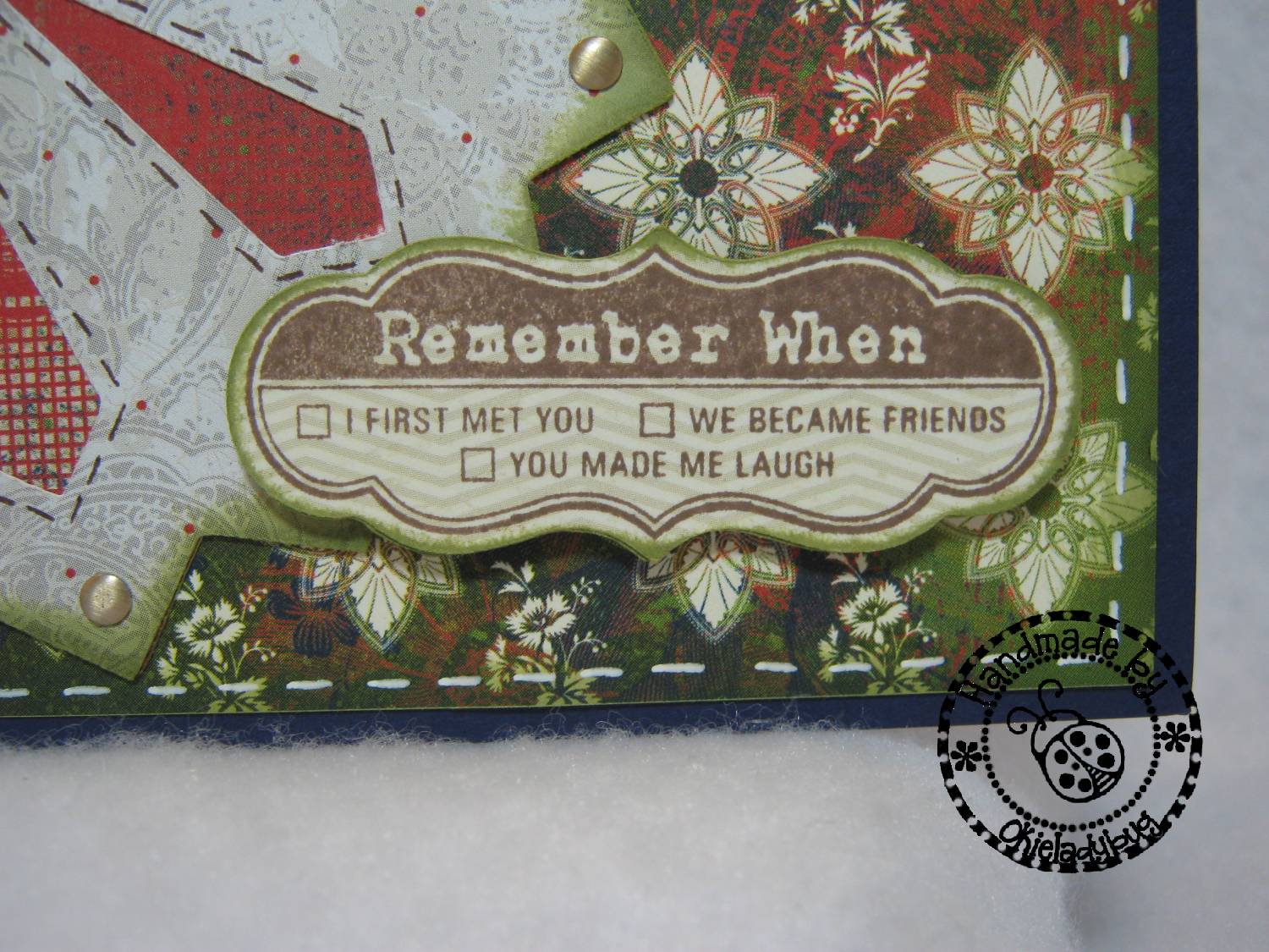Okieladybug's Scrap N' More Remember When Card Art Philosophy