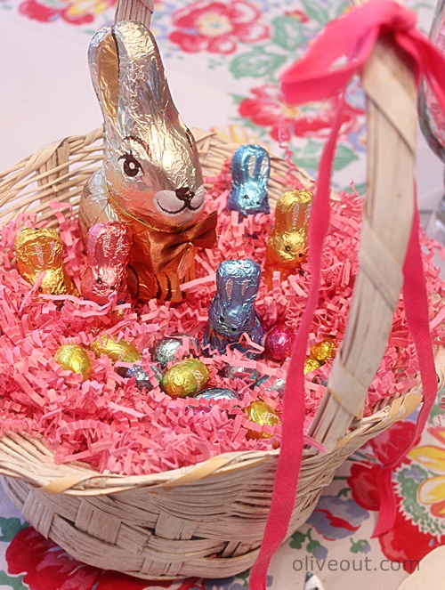 Olive Out Vintage Easter Basket Two