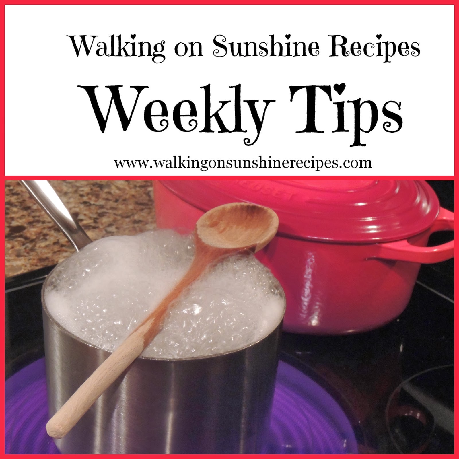 How to Prevent a Pot from Boiling Over... Walking On Sunshine Recipes