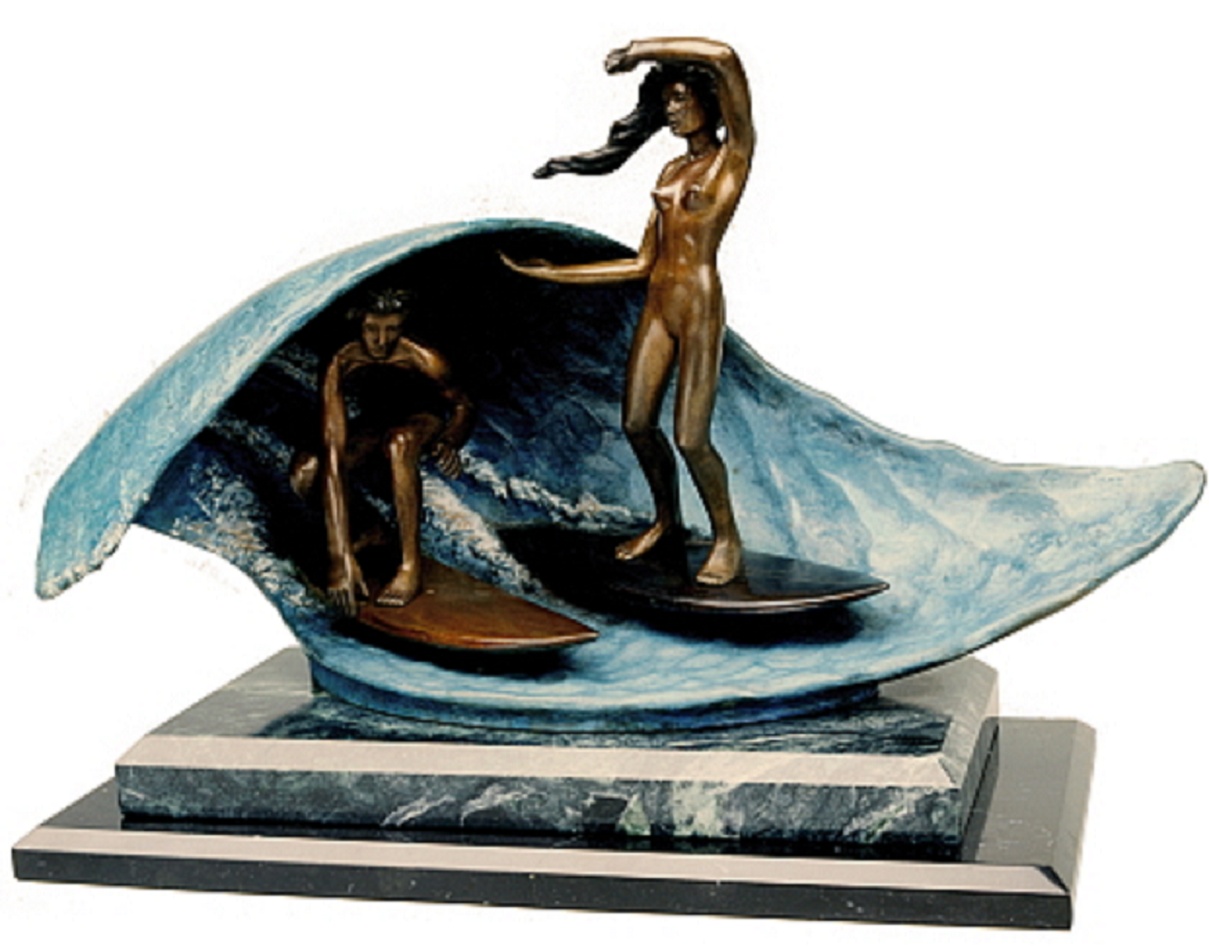 Surfing Sculptures Lance Jost's Surfing Surfer Sculptures Statues