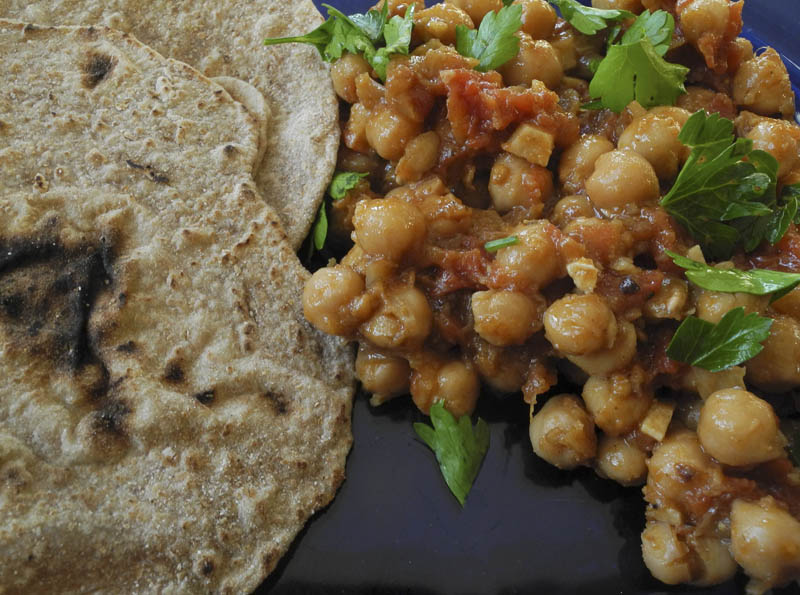 Studio and Garden Spicy Chickpeas and Chapati