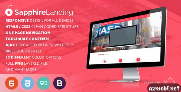 Sapphire - Responsive Landing Page Template