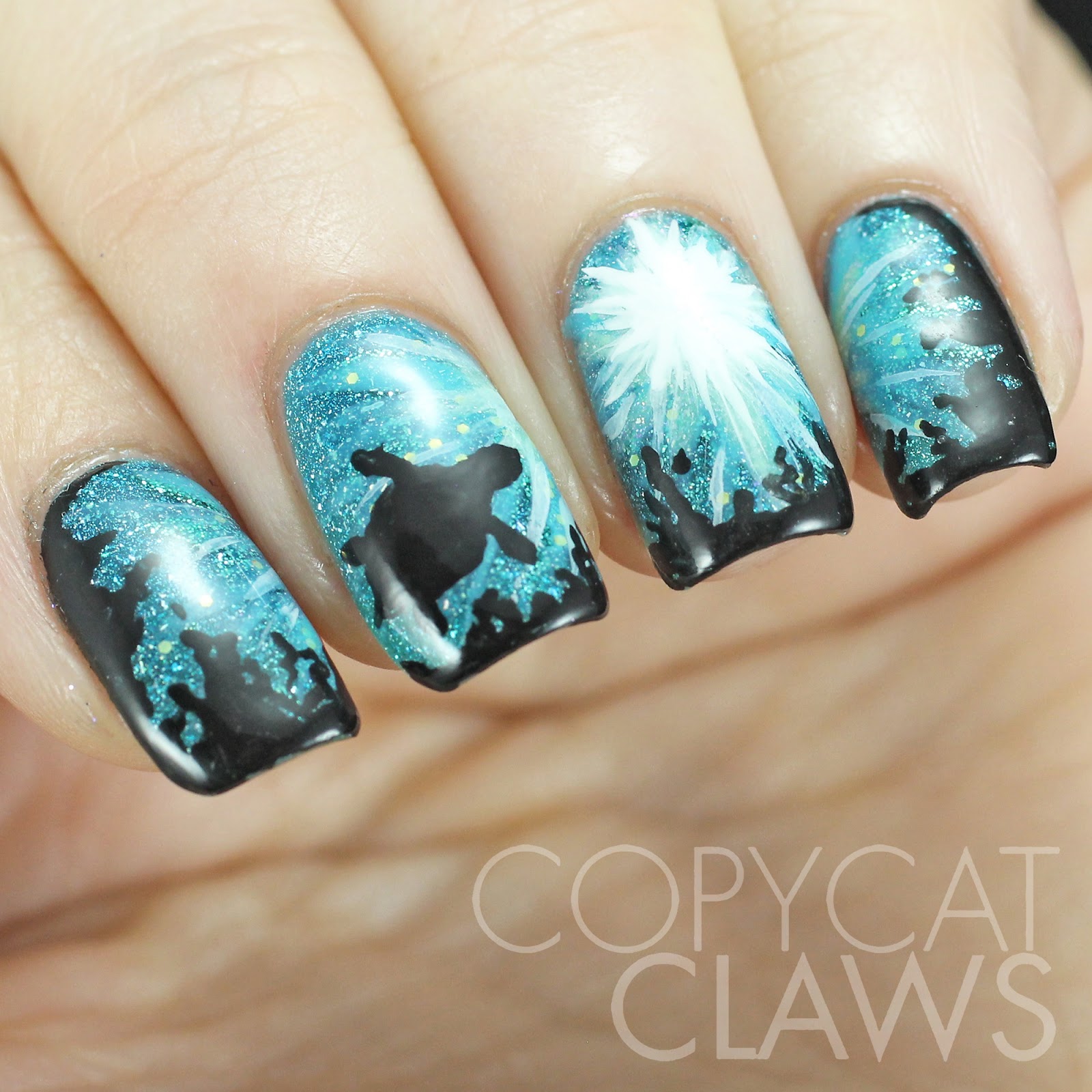 Copycat Claws The Digit Al Dozen Does Nature Day 1 Sea Turtle Nail Art