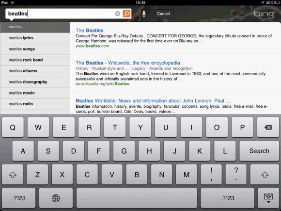 The Brilliant Bing for iPad