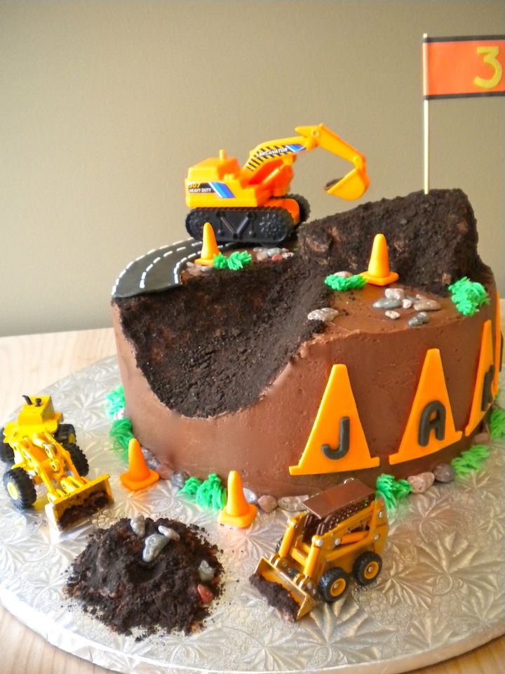 a. party style construction cake