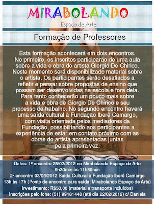 FORMAÇÃO DE PROFESSORES COM SAÍDA CULTURAL