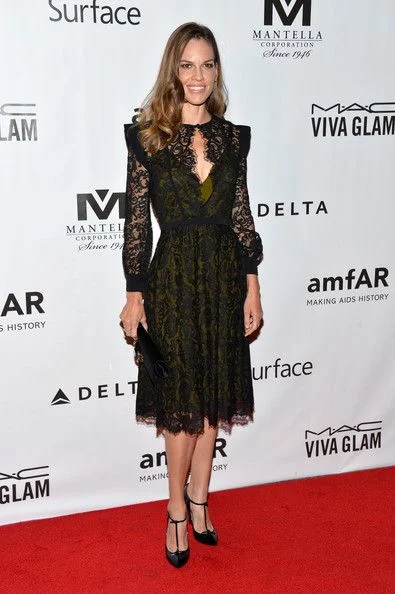 Hilary Swank in Gucci – TIFF amfAR Inspiration Gala 2013