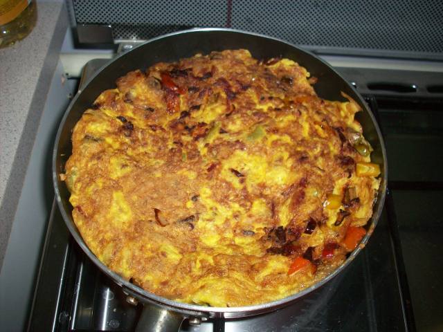 Frittata carne de porc, sfeclă