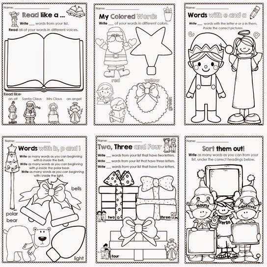 Christmas Printables for any Word List Christmas Printables for any Word List