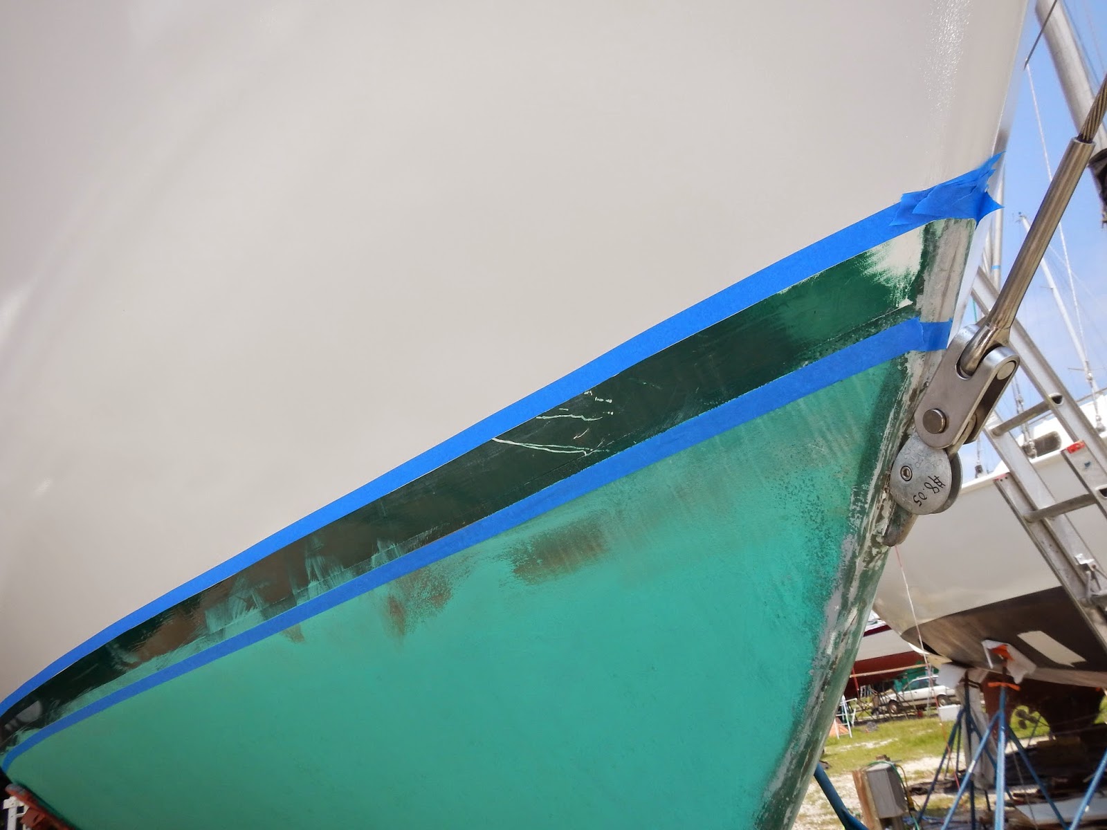 Onapua........the sailing vessel Topside painting