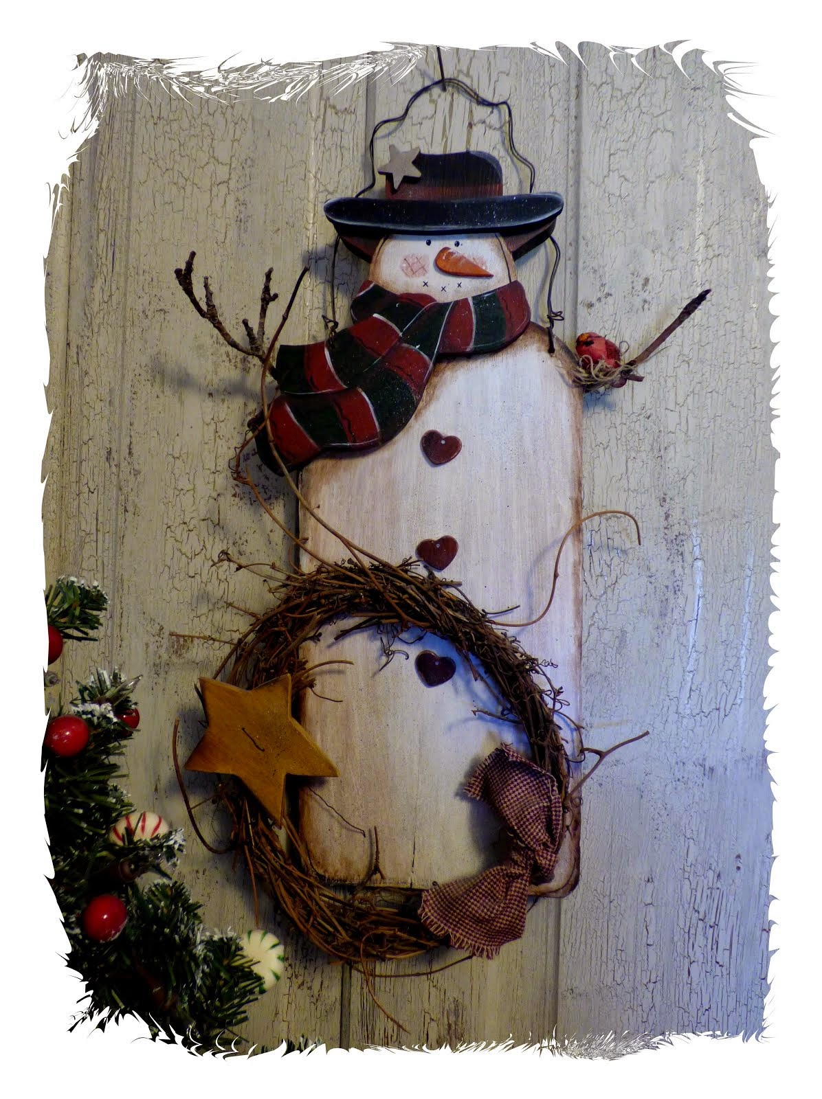 Wooden Snowman