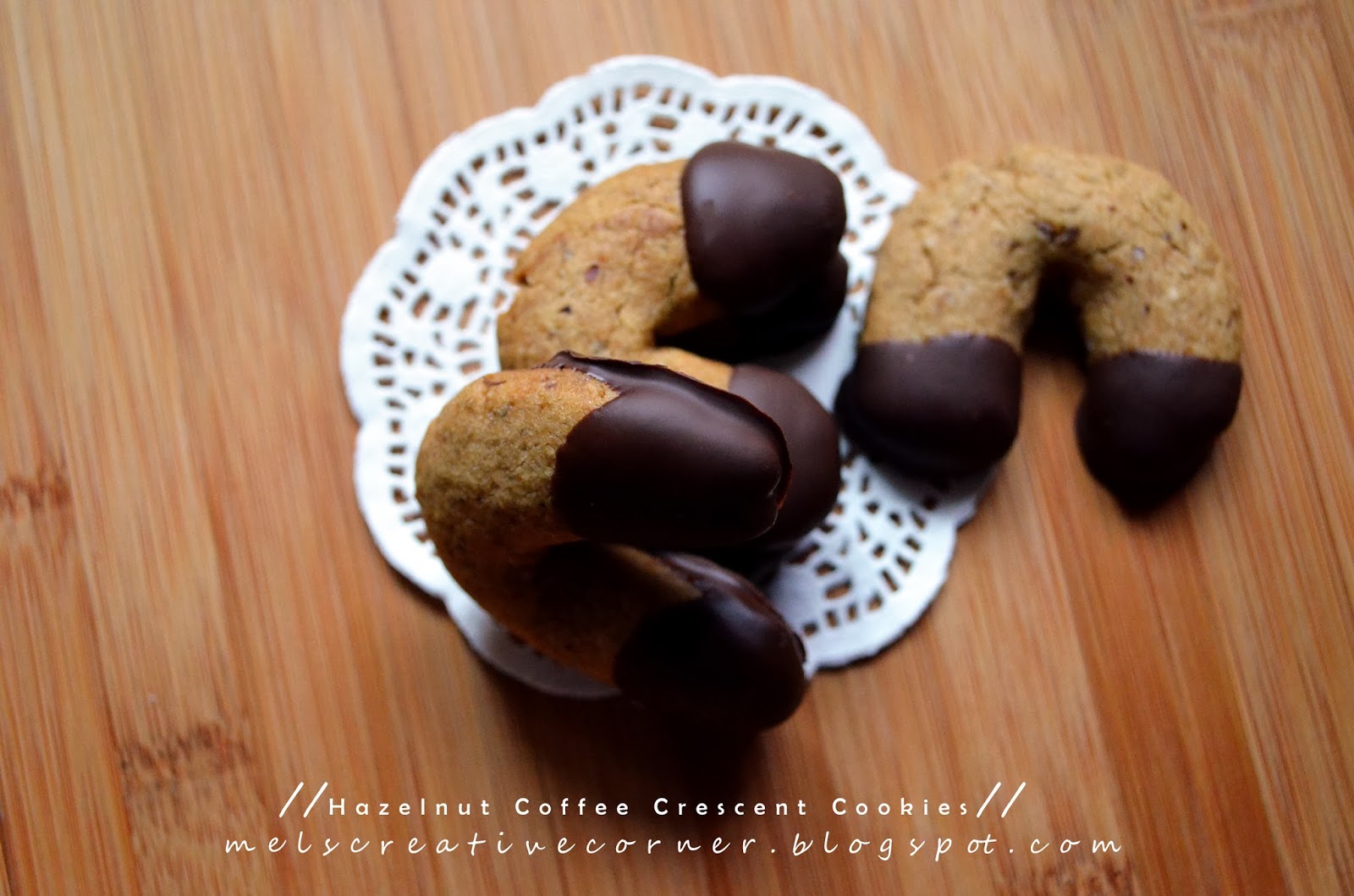 Hazelnut Cookies with Coffee and Chocolate