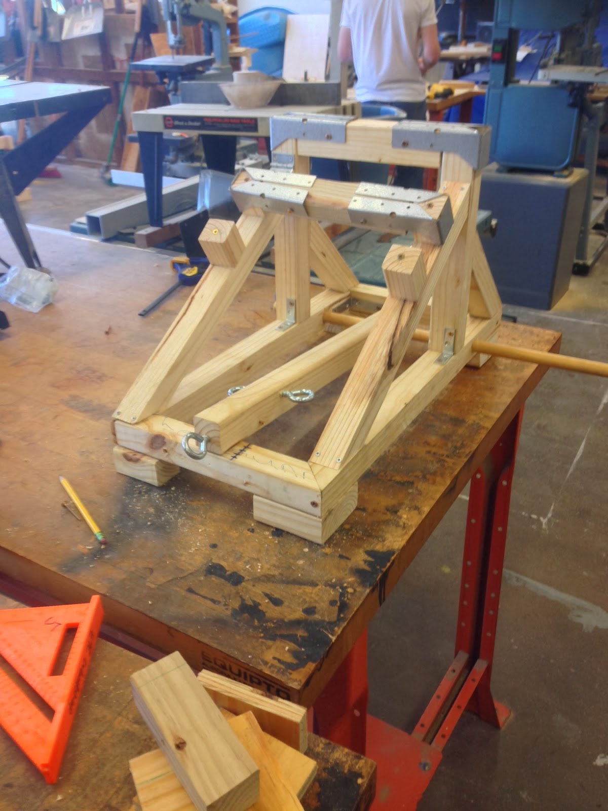 How Things Work Team The Gunners, Catapult, Angled View.