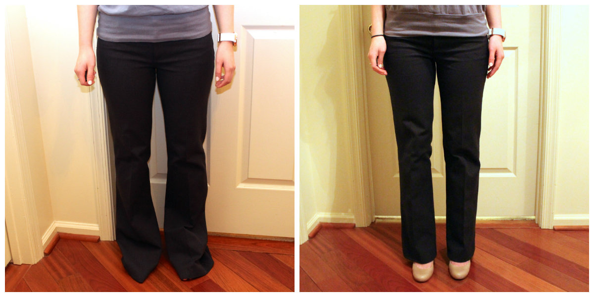From Woo to You DIY How to Hem Your Dress Pants