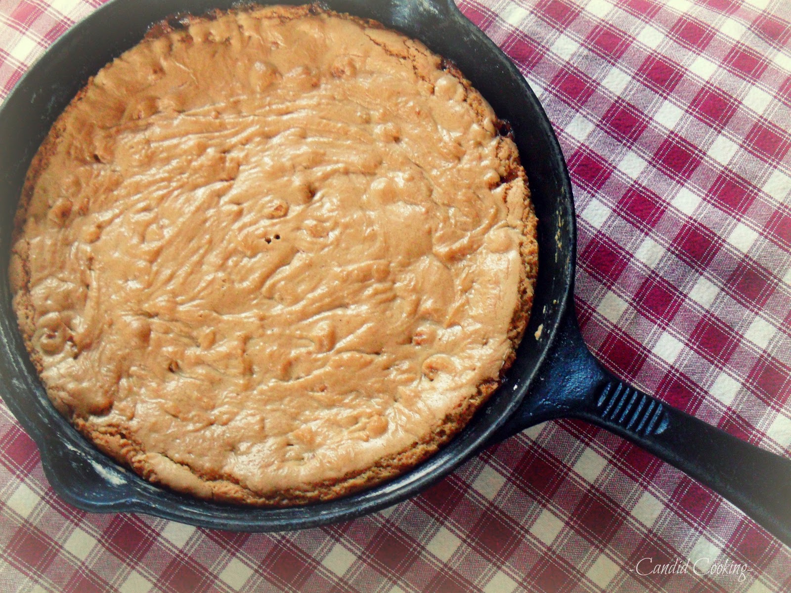 Candid Cooking One Pan Caramel Chip Skillet Cookie