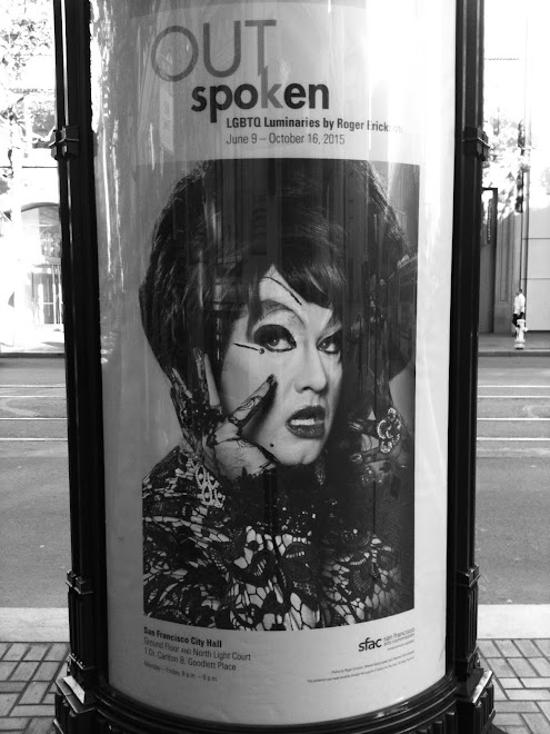Kiosk Advertising for "OUTSpoken: LGBTQ Luminaries" Exhibition in S.F.