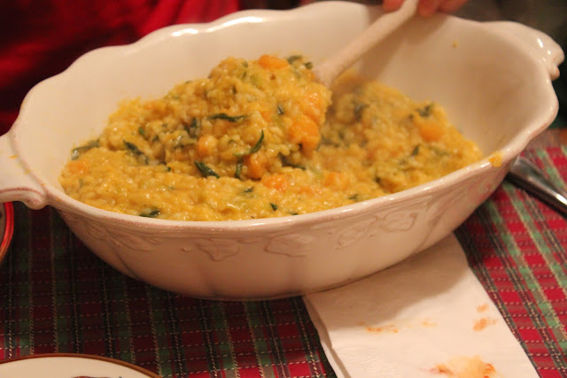 Butternut squash and leek risotto
