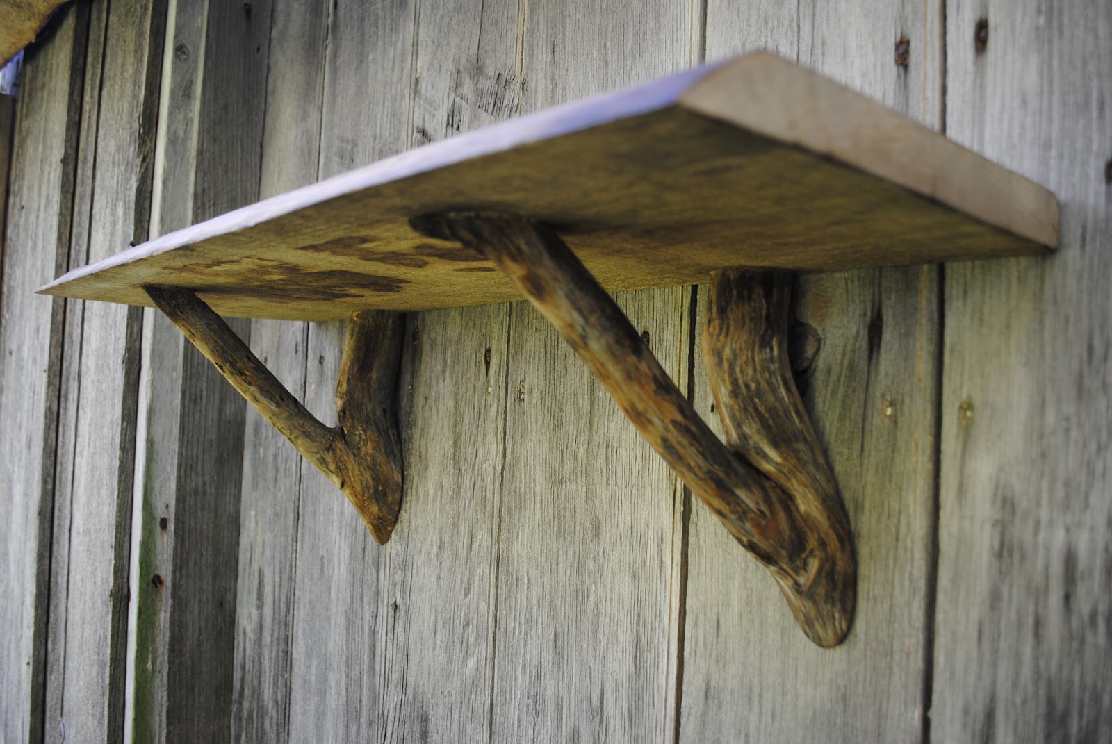 Earthly Wonders Rustic Wood Shelf For Sale