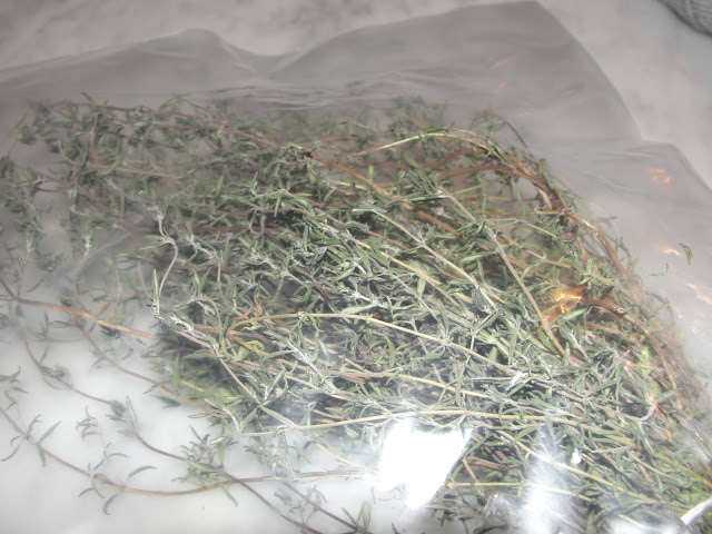 dry herbs in bag
