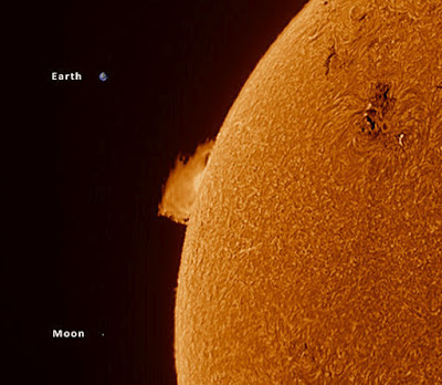 Astrónomos de todo el mundo están monitoreando  una monstruosa nube de plasma sobre el horizonte oriental del sol.  Prom_strip+(1)