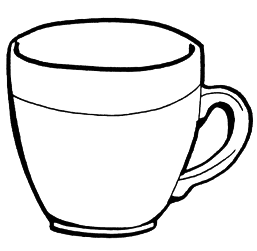 bauzinho da web baÚ da web xícara para colorir pintar imprimir