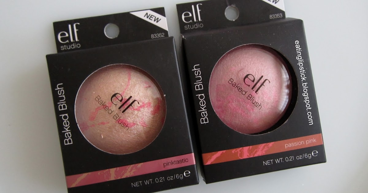 Eating Lipstick Elf Baked Blushes