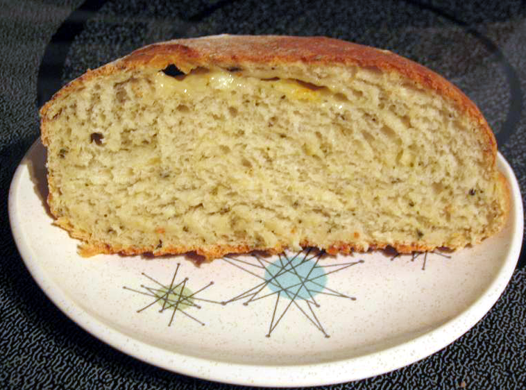 Cooking at Café D Homemade Parmesan Herb Bread with recipe