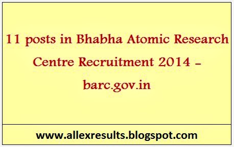 BARC - Recruitment 2014 - barc.gov.in