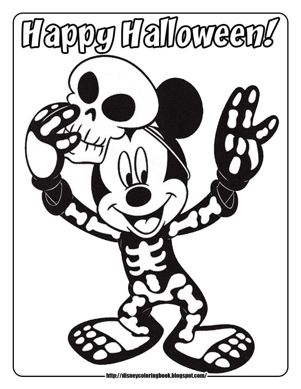 Mickey and Friends Halloween 3: Free Disney Halloween Coloring Pages