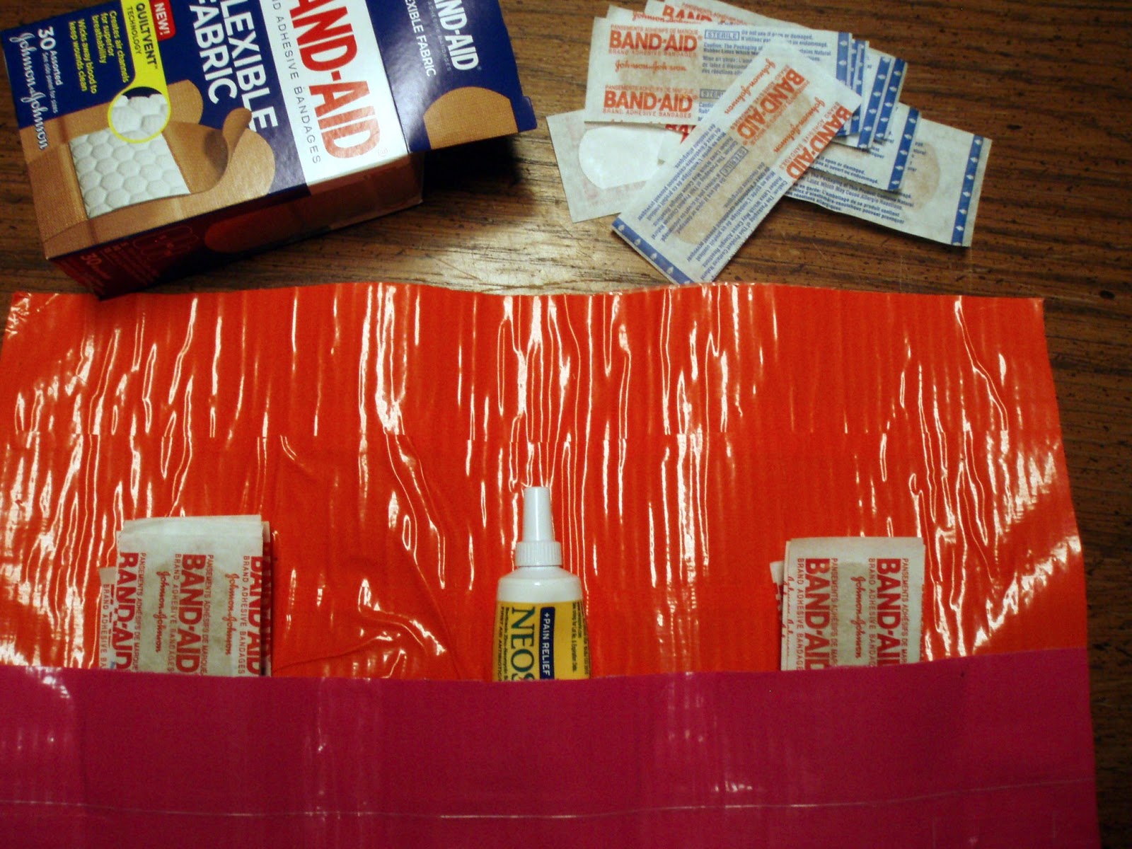 Duct Tape Mini First Aid Kit Roll Craft Tutorial DIY Rural Mom